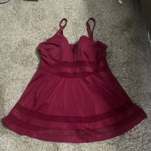 Torrid Swimdress with sheer panels